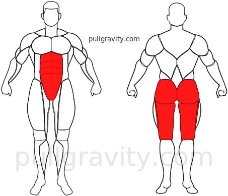 Split Jack Forward muscles heatmap